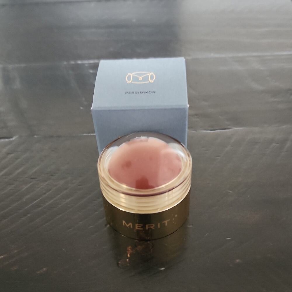 MERIT BEAUTY Flush Balm Creamy Blush & Lip Tint Shade Persimmon Full Size